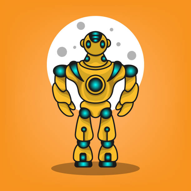 istock mascot logo icon mecha robot with amazing character 1609037763