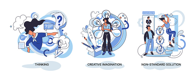 Creative Thinking People Different Mental Mindset Types Or Models ...