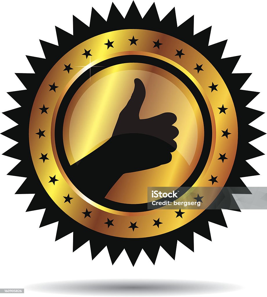 Best Choice Vector Glossy Sign with Thumb Up.EPS 10. Contains transparent objects Billboard stock vector