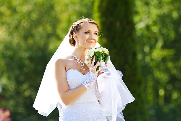 beautiful bride stock photo