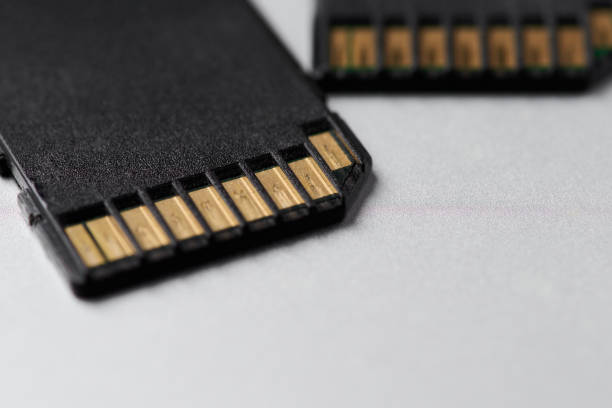 istock Close-up view of memory cards 1609070019
