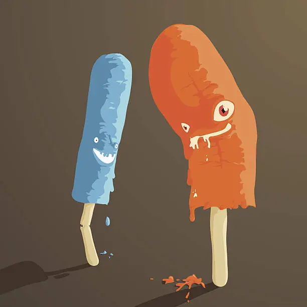 Vector illustration of Evil Popsicles!