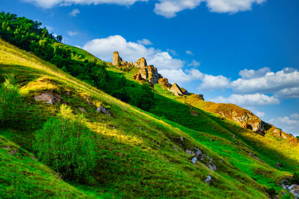 Caucasus Mountains, summer landscape stock photo