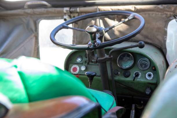 Vintage farm vehicle in sunlight