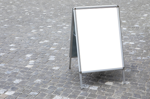 Blank pavement chalkboard template for your own message