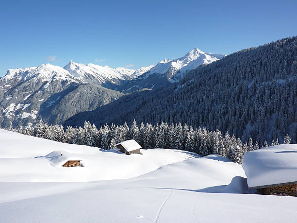istock Ski Huts in the ski-area 160911589