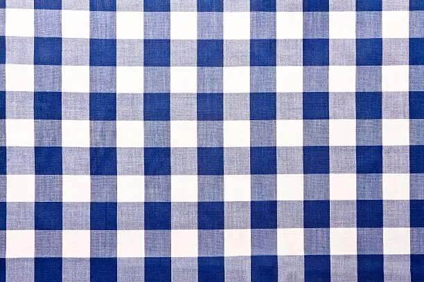 Photo of Blue Checkered Gingham Table Cloth
