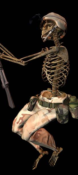 Soldier Skeleton stock photo