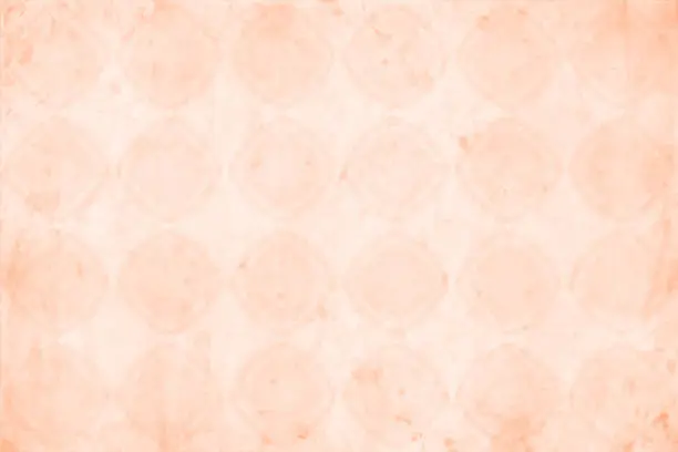 Vector illustration of Horizontal blank empty faded smudged rough monochrome light brown beige or fawn or neutral colored vector background with solid rounded rhombus shapes seamless repeating pattern all over in same shade, the grunge is not seamless though