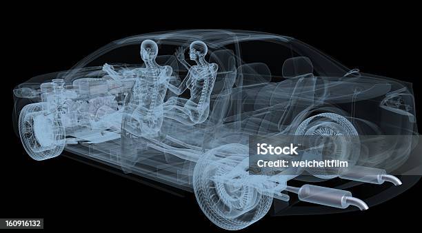 Dwie Kobiety Szkielety W Samochodzie - zdjęcia stockowe i więcej obrazów Anatomia człowieka - Anatomia człowieka, Kierownica, Przezroczysty