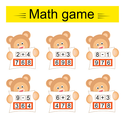 Range Math Example For Kids Math Activity For Kids Number Range Up To 10 Stock Illustration ...