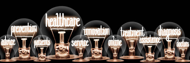istock Light Bulbs with Healthcare Concept 1609192764