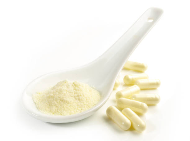 istock Alpha lipoic acid with Capsules isolated on white Background 1609219997