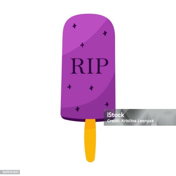 Purple Rip Ice Cream Cake Halloween Element Purple Rip Stock Illustration ...