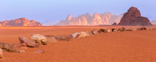 istock Wadi Rum Desert, Jordan, banner landscape 1609297690