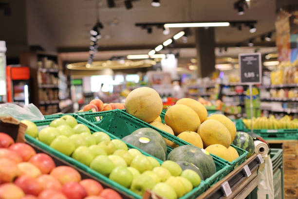 istock Fruits and vegetables in supermarket 1609312307