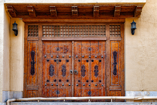 Door of a building in Bukhara, Uzbekistan