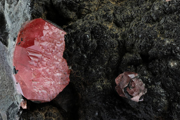 istock rhodochrosite crystal in matrix from Peru 1609321479