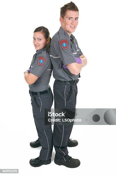 White Background Team Paramedic Stock Photo - Download Image Now - A Helping Hand, Accidents and Disasters, Adult