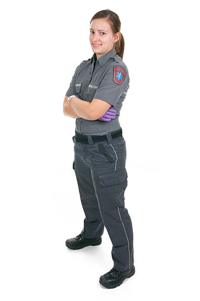 istock White Background - Woman Paramedic 160933229