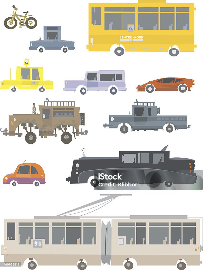 Dibujos animados de los vehículos. - arte vectorial de 4x4 libre de derechos