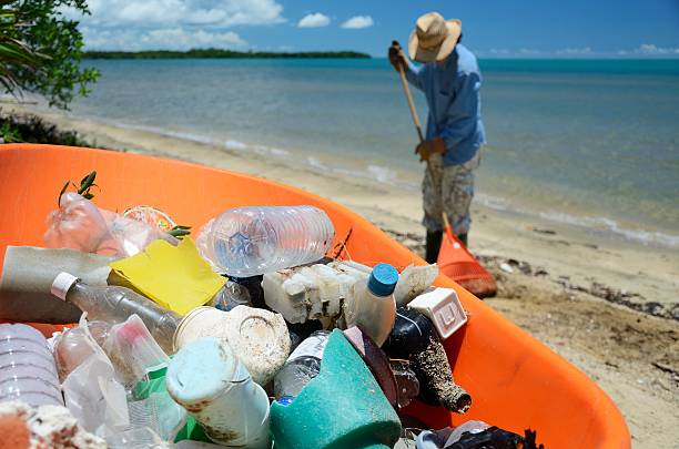 Basura de la playa - foto de stock