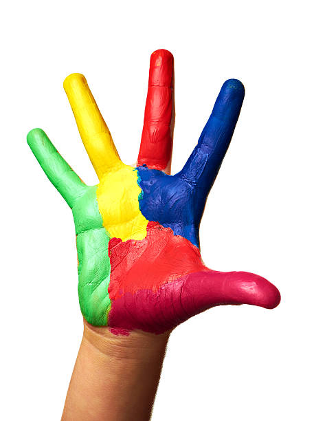 istock color painted child hand 160933869