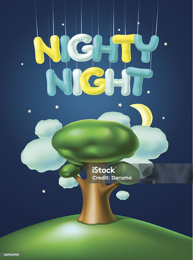 Nighty night Vector colorful illustration for sweet dreams Baby - Human Age stock vector