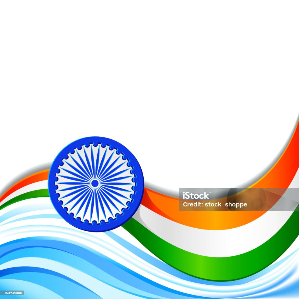 Indian Tricolor Background vector illustration of swirly background of Indian Tricolor flag Celebration stock vector