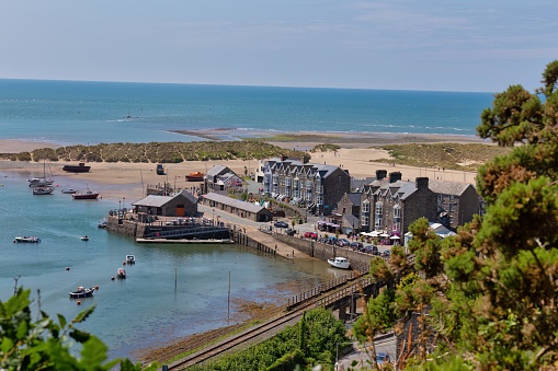 view of the coast of the sea region in Barmouth, UK
