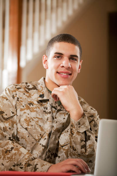istock US Marine Corps Solider Working on Laptop 160937026