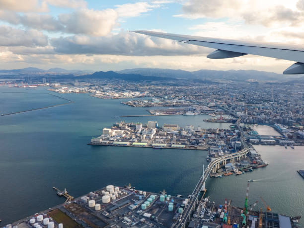 istock Townscape surrounding Hakata Bay (above Fukuoka City, Fukuoka Prefecture) 1609403058