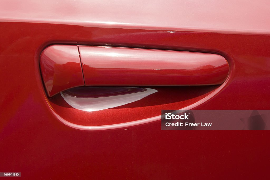 Carro vermelho maçaneta de porta - Foto de stock de Carro royalty-free