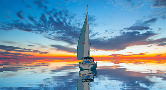 sailboat on the ocean gulf of mexico