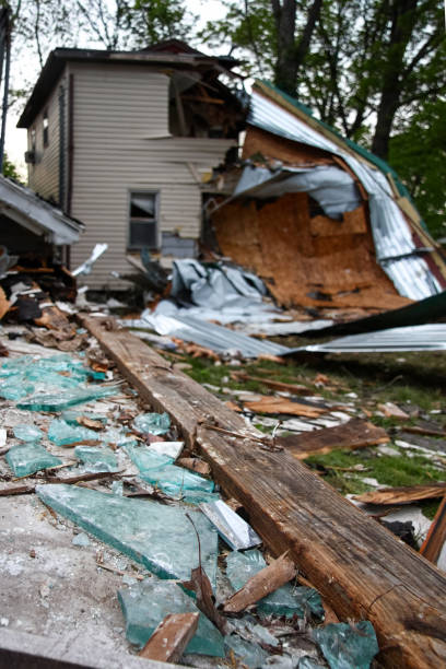 istock Storm Damaged House in Rural Area 1609438860