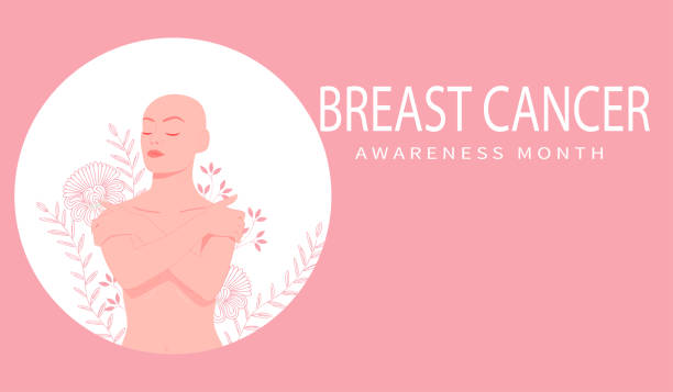 ilustraciones, imágenes clip art, dibujos animados e iconos de stock de octubre es el mes de concientización sobre el cáncer. - breast cancer awareness ribbon