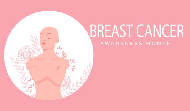 illustrations, cliparts, dessins animés et icônes de octobre est le mois de la sensibilisation au cancer. - breast cancer women breast cancer awareness ribbon pink