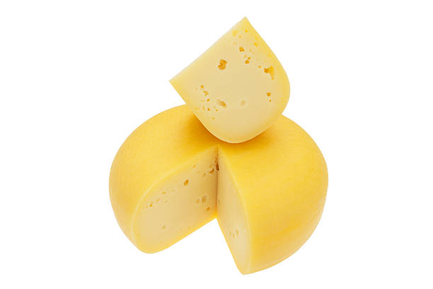 Cheese isolated on white with clipping path stock photo