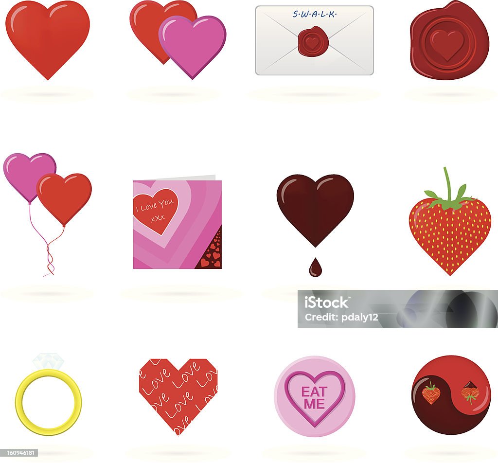 Icônes de la Saint-Valentin 2 - clipart vectoriel de Amour libre de droits