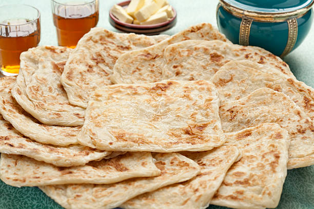 istock Fresh baked Moroccan Msemen 160947957