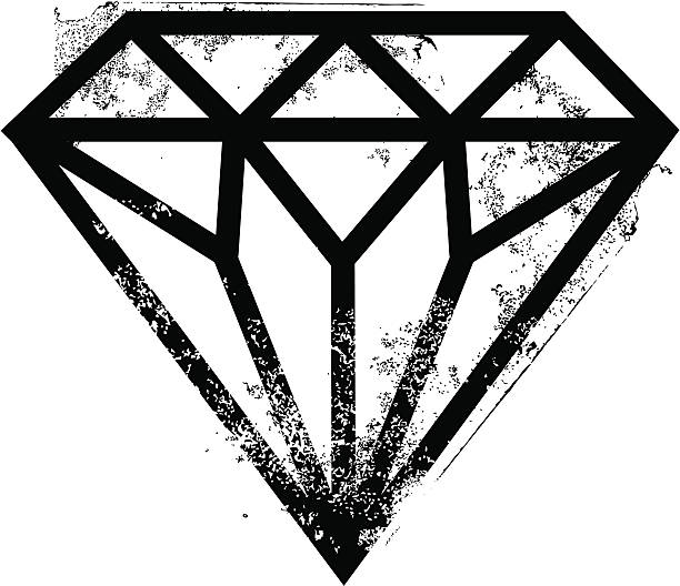 diamond - tatuaże z diamentami stock illustrations