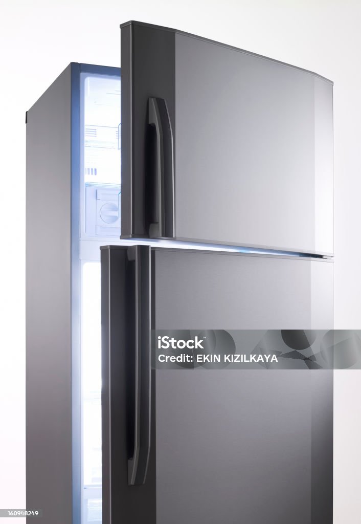엠티 커요 냉장고, 블루 조명 - 로열티 프리 냉장고 스톡 사진