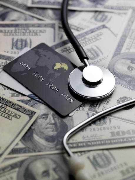 istock Credit card, money and a stethoscope 160948295