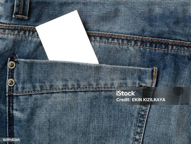 Foto de Livro Em Branco Em Jeans Bolso e mais fotos de stock de Azul - Azul, Azul escuro, Bolso