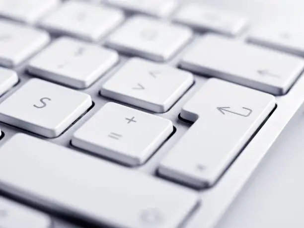 close-up shoot of keyboard.