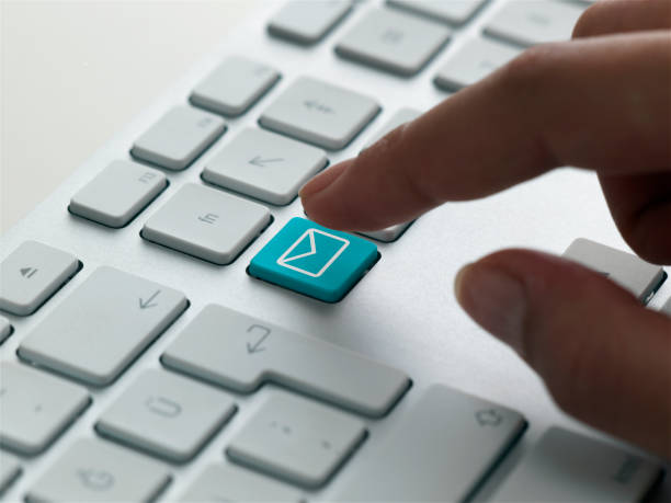 keyboard message, mail Business e-mail on a computer keyboard. e mail stock pictures, royalty-free photos & images