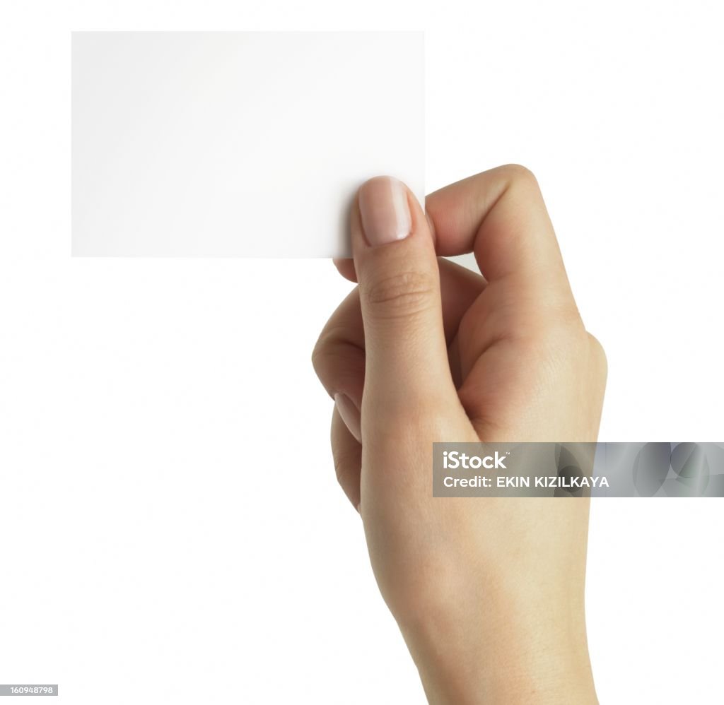 Hand mit business-Karte - Lizenzfrei Menschliche Hand Stock-Foto
