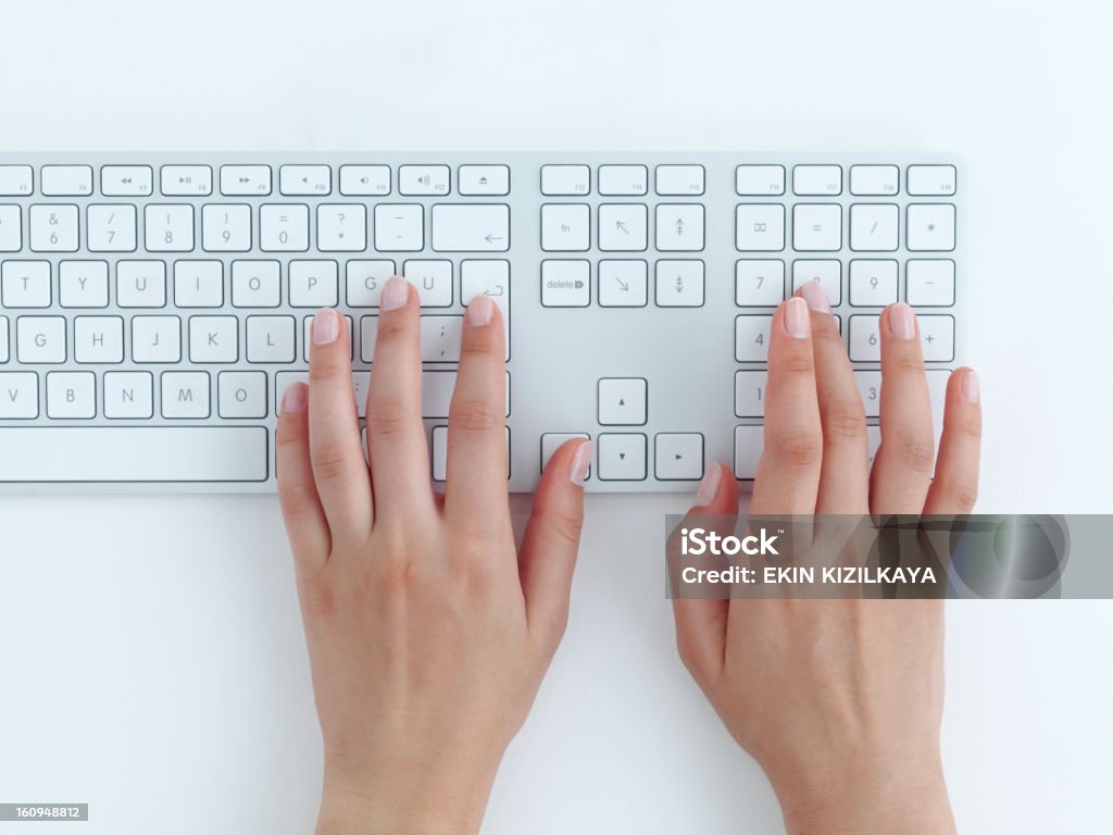 Digitando no teclado. - Foto de stock de Digitar royalty-free