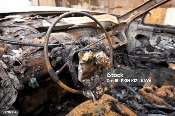Car Crash Burntout Wreck Stock Photo - Download Image Now - Arson, Bent, Burning