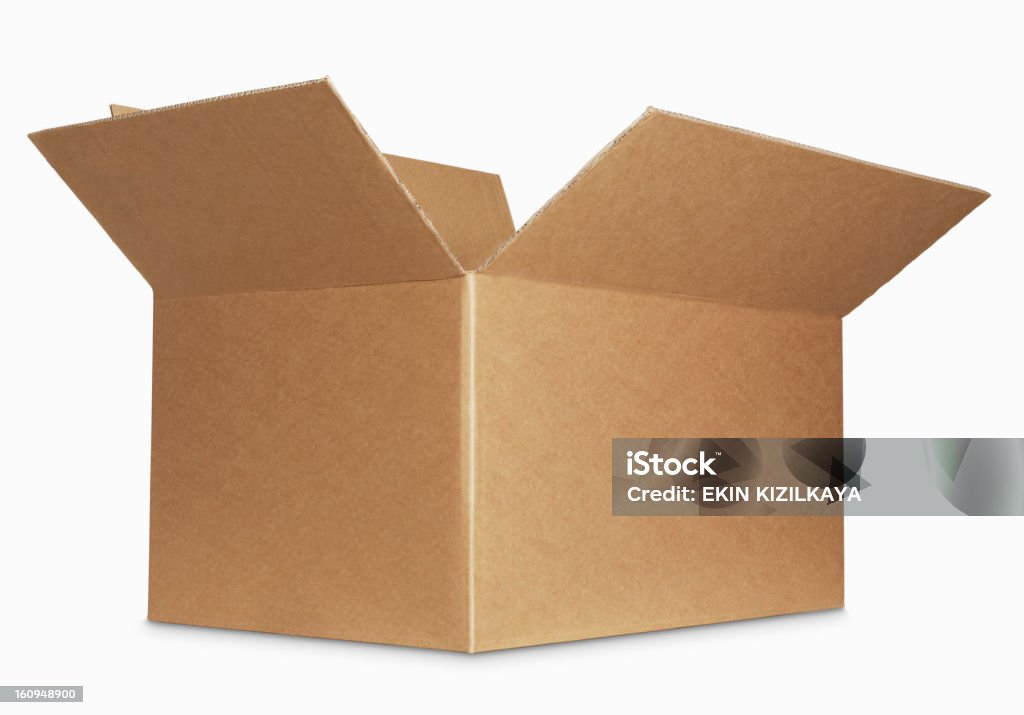 box open isolated over a white background Box - Container Stock Photo